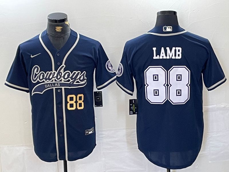 Men Dallas Cowboys #88 Lamb Blue Joint Name 2024 Nike Limited NFL Jersey style 2->dallas cowboys->NFL Jersey